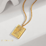 ESRA Gold pendant necklace and Double layer necklace - ZEN&CO Studio