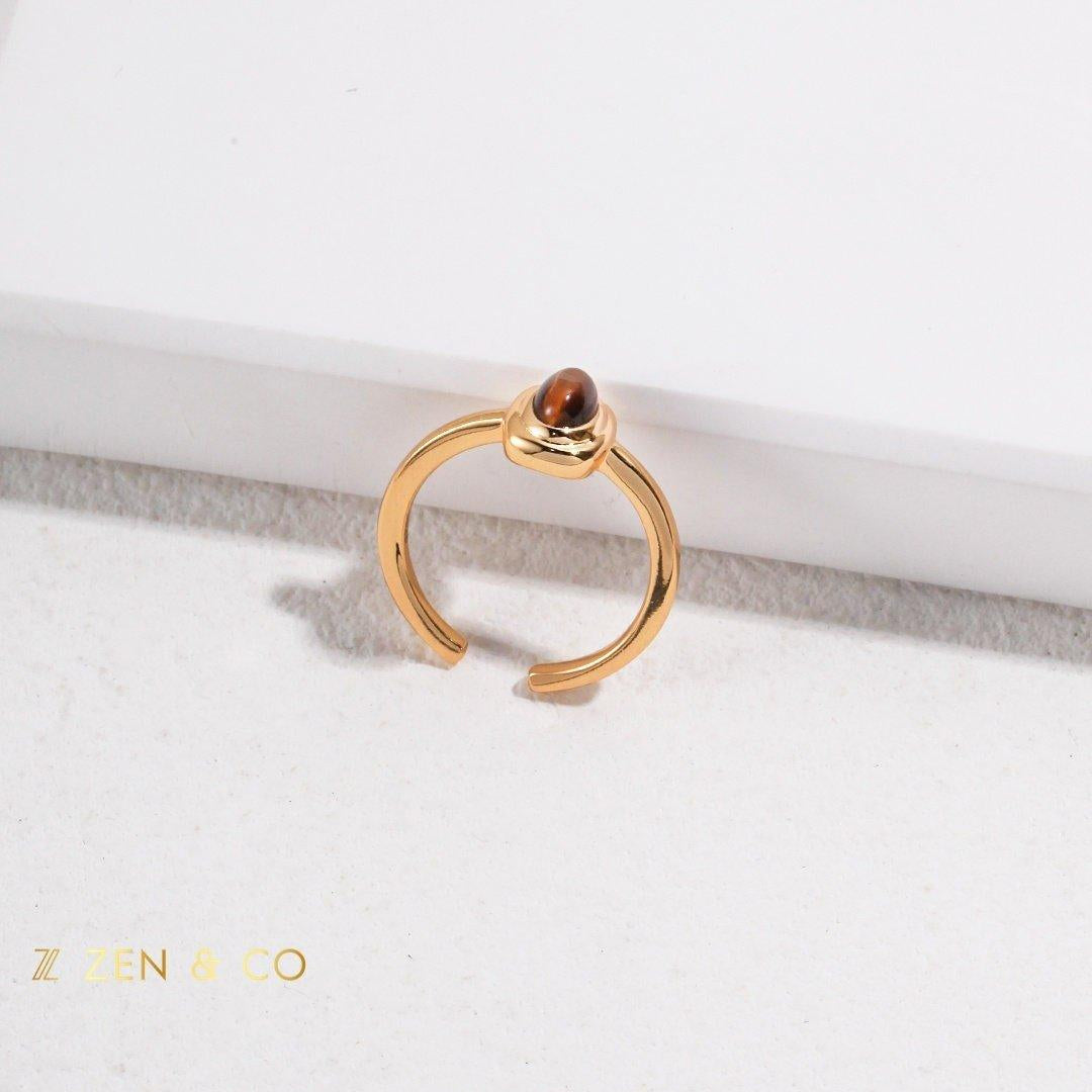 ETISHA stud earrings and open ring - ZEN&CO Studio