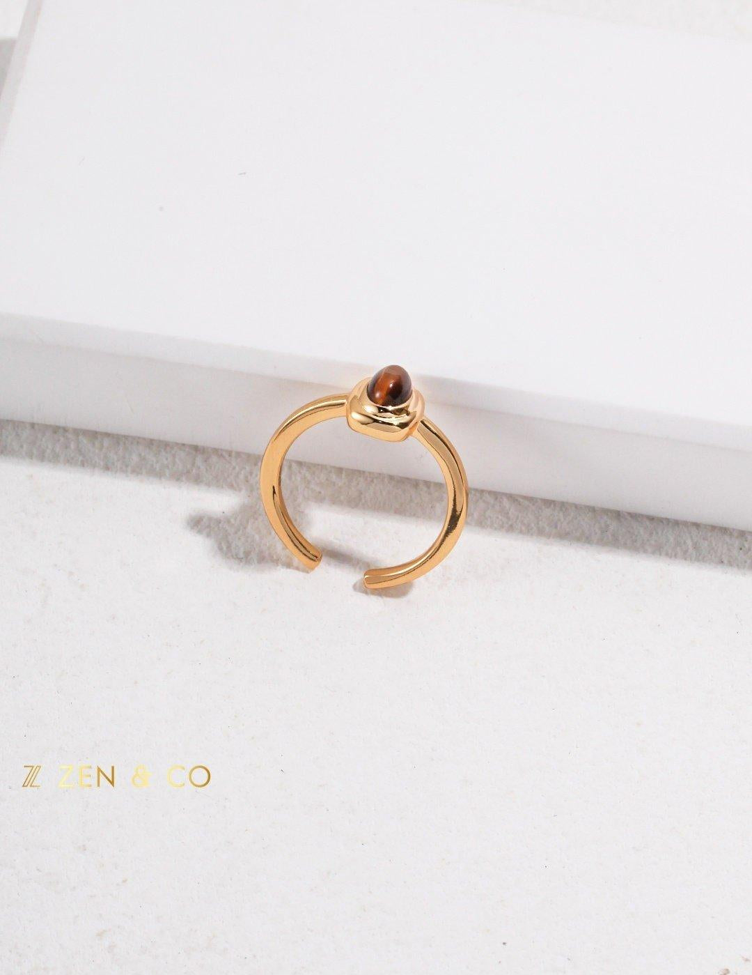 ETISHA stud earrings and open ring - ZEN&CO Studio