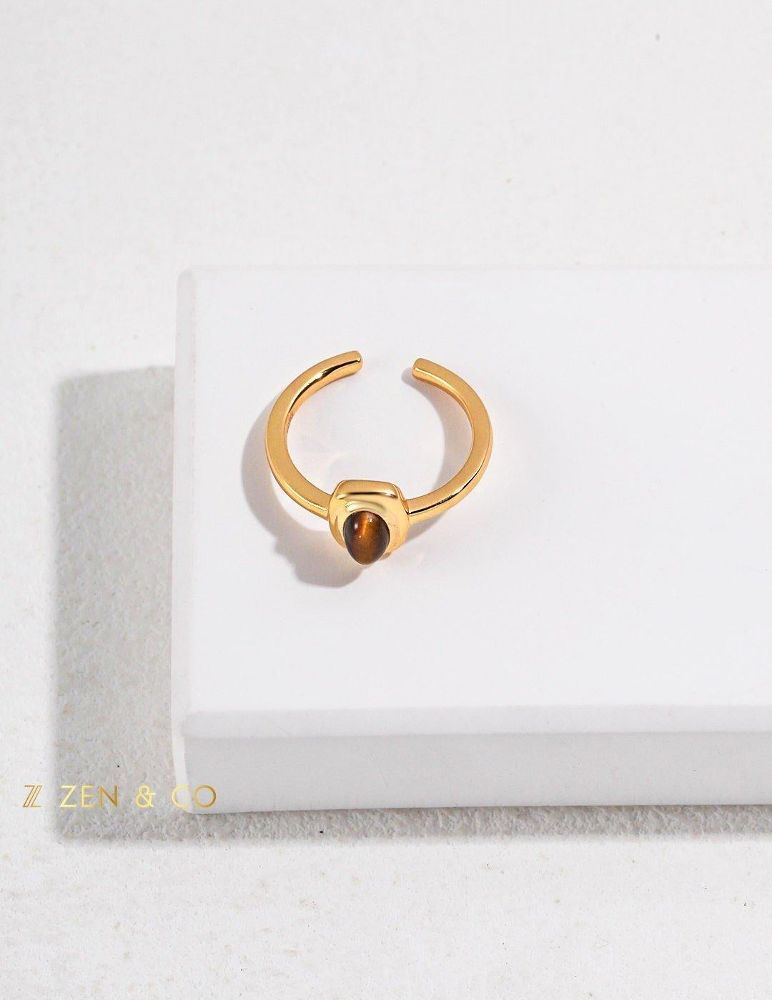 ETISHA stud earrings and open ring - ZEN&CO Studio