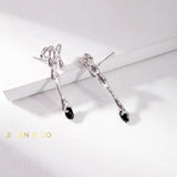 EVELYN Key of Time drop black onyx earrings - ZEN&CO Studio