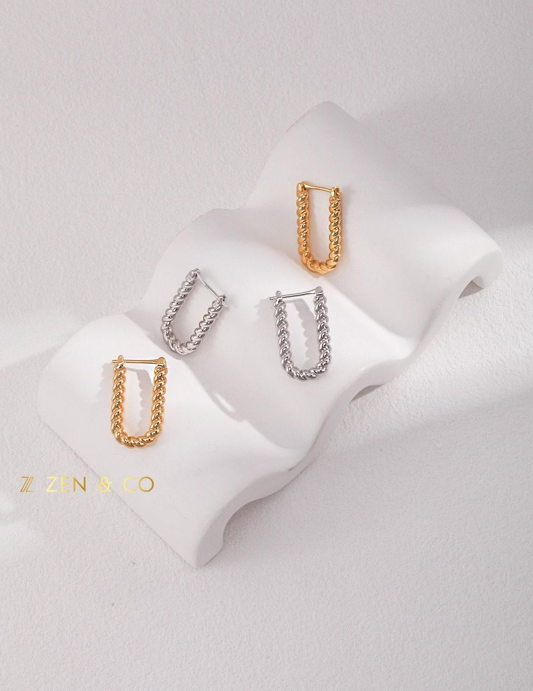 FANNY Dainty square hoop earrings - ZEN&CO Studio