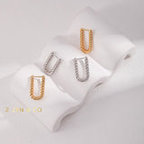 FANNY Dainty square hoop earrings - ZEN&CO Studio