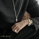 FELICITY Baroque pearl pendant beaded necklace - ZEN&CO Studio