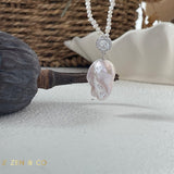 FELICITY Baroque pearl pendant beaded necklace - ZEN&CO Studio