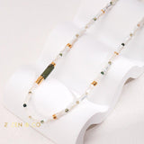 FERAY mother of pearl and moss agate chocker - ZEN&CO Studio