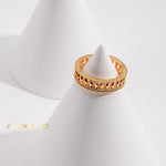 FLEUR French empress style statement stackable ring - ZEN&CO Studio