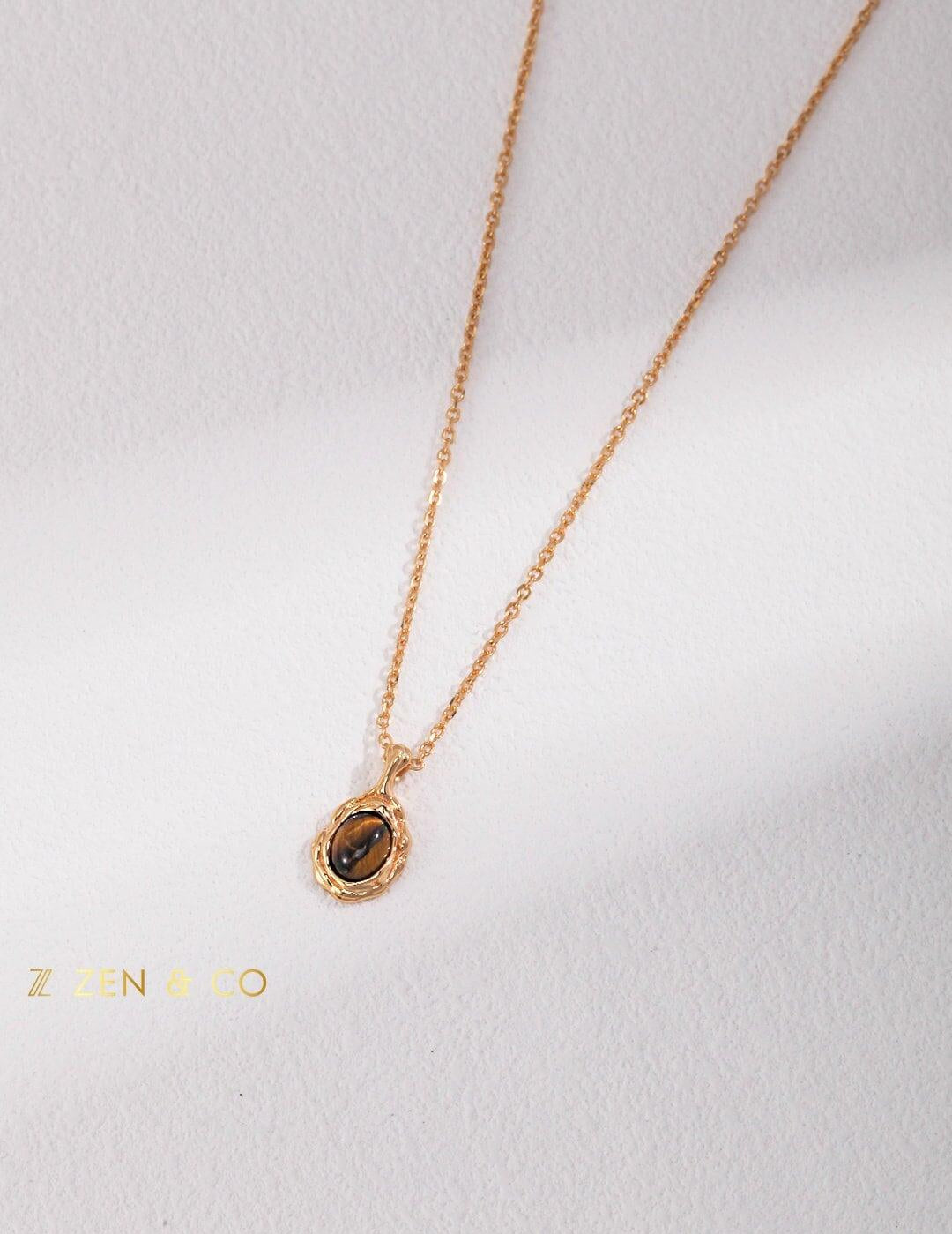 GEETA Bohemian Tiger eye pendant necklace - ZEN&CO Studio