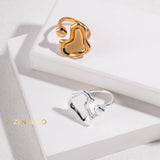 GENEVA Fluid Way of Water Statement open ring - ZEN&CO Studio