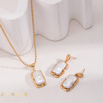 GIOVANNA Baroque Pearl Necklace and Earrings - ZEN&CO Studio