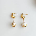 GOLDIE Pearl dangle earrings - ZEN&CO Studio