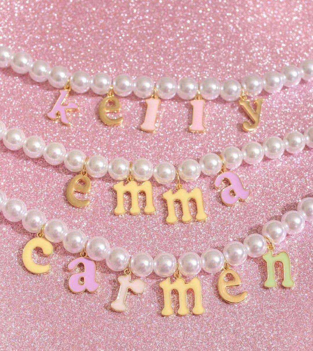 HAILEY Y2K Personalized Nameplate Pearl Necklace - ZEN&CO Studio