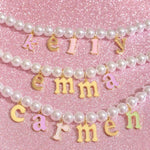 HAILEY Y2K Personalized Nameplate Pearl Necklace - ZEN&CO Studio