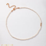 HANNAH Beaded dainty pearl necklace - ZEN&CO Studio