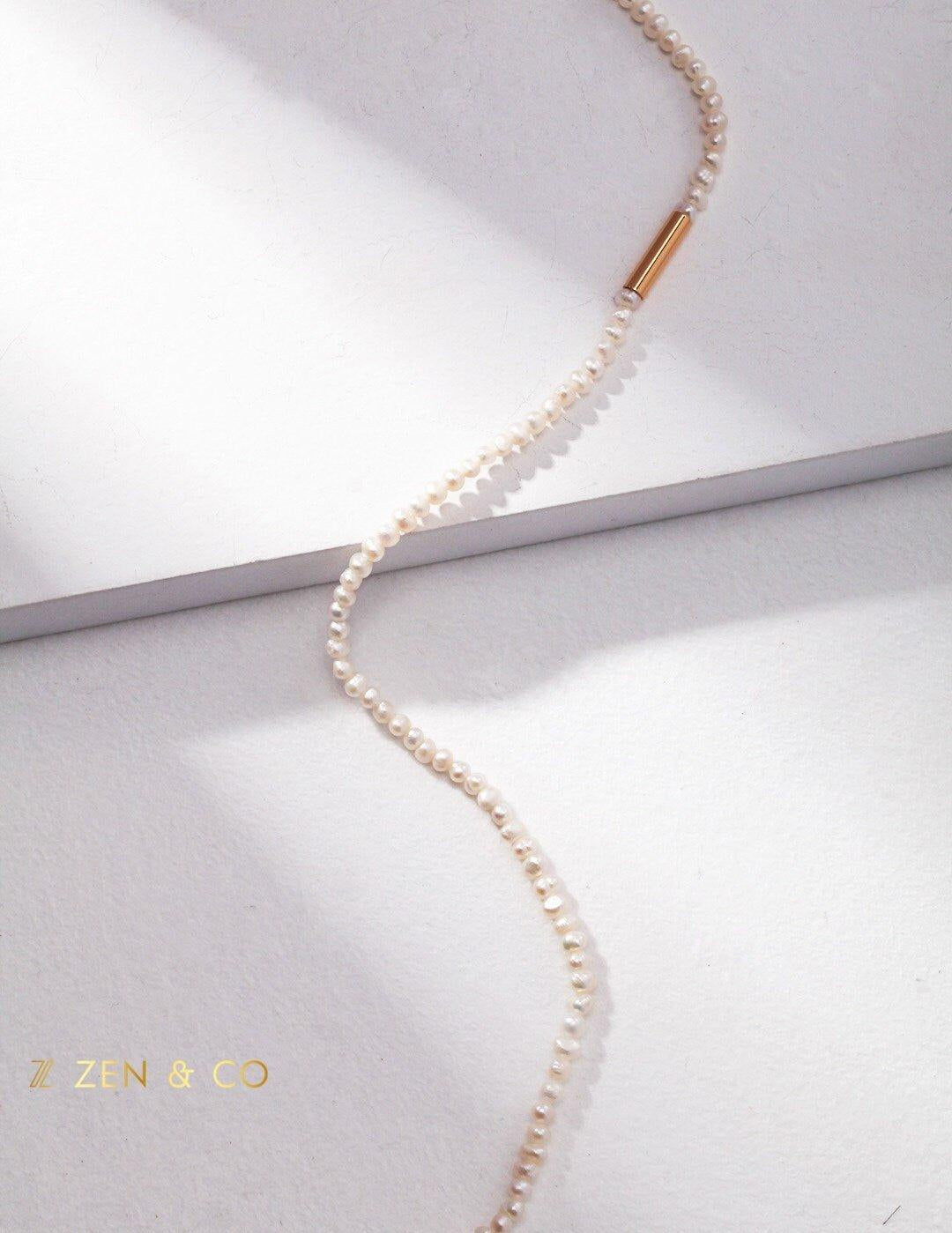 HANNAH Beaded dainty pearl necklace - ZEN&CO Studio