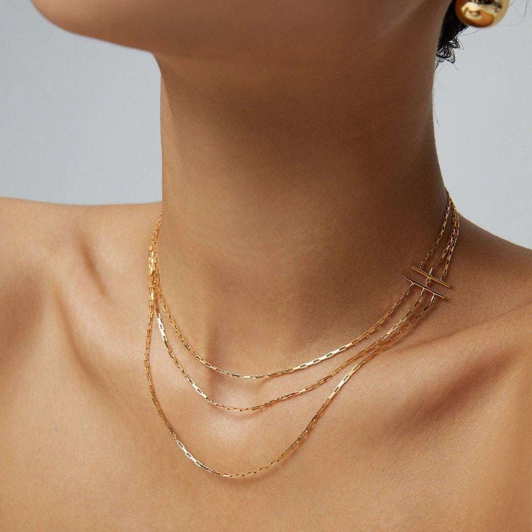 HARPER Minimalist 3 layer stackable necklace - ZEN&CO Studio