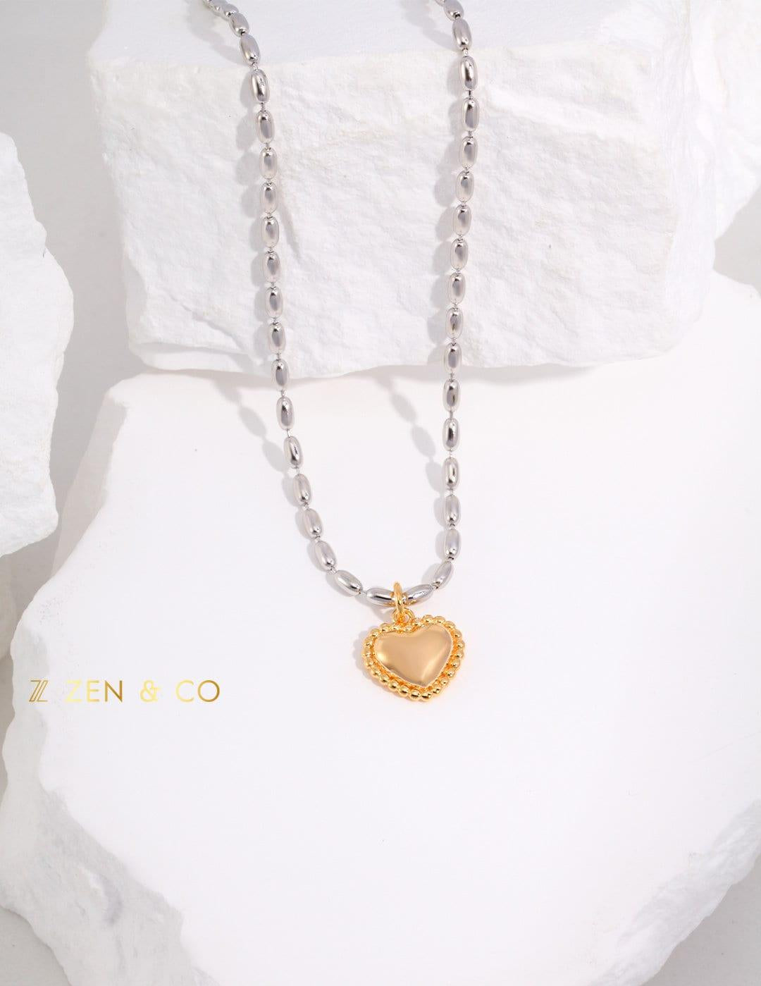 HAZEL Barbie inspired puffy heart pendant necklace - ZEN&CO Studio