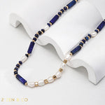 HEMA Lapis Lazuli and Pearl Necklace - ZEN&CO Studio