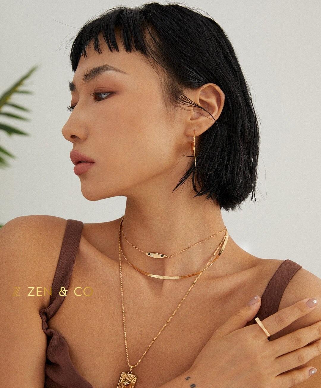 HERRINGBONE Minimalist Herringbone necklace - ZEN&CO Studio