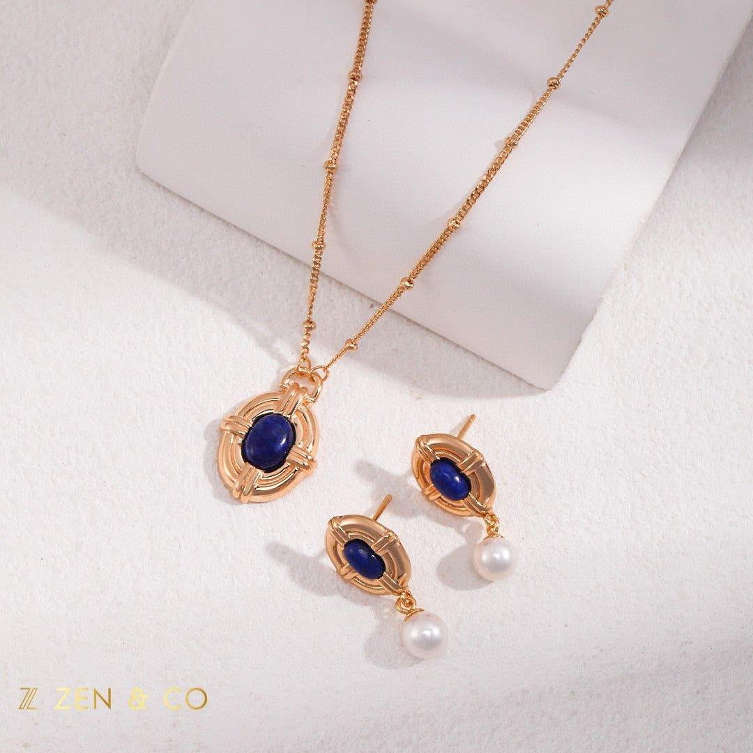 HOPE lapis lazuli necklace and earrings - ZEN&CO Studio