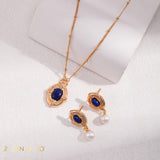 HOPE lapis lazuli necklace and earrings - ZEN&CO Studio