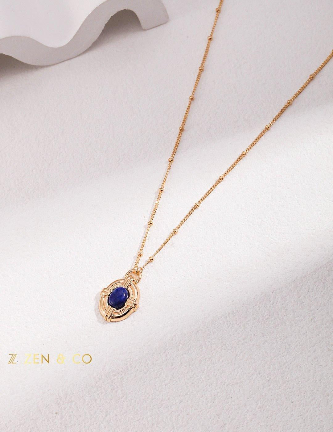 HOPE lapis lazuli necklace and earrings - ZEN&CO Studio