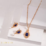 HOPE lapis lazuli necklace and earrings - ZEN&CO Studio