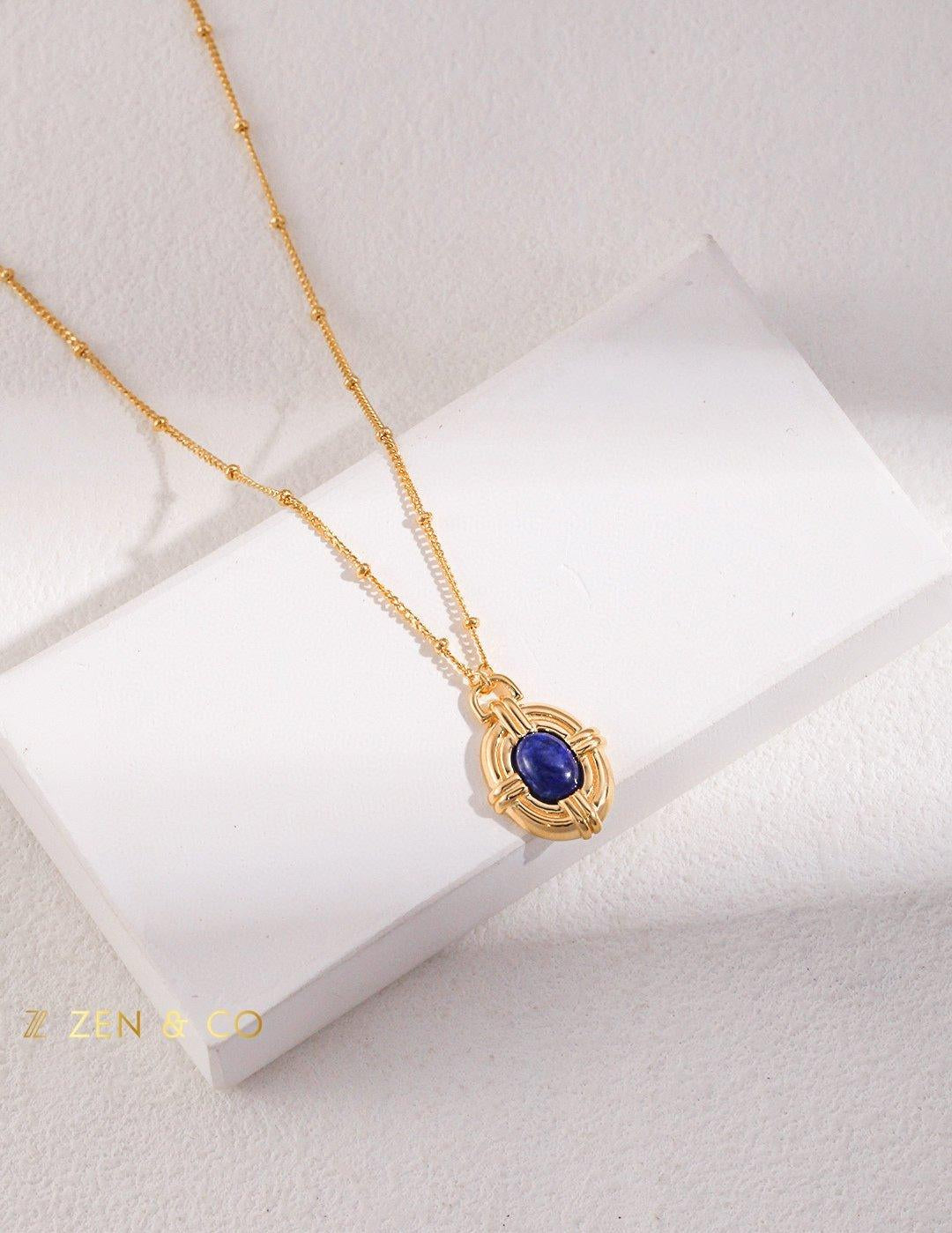 HOPE lapis lazuli necklace and earrings - ZEN&CO Studio