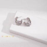 HUNTER Twist layer hoop earrings - ZEN&CO Studio