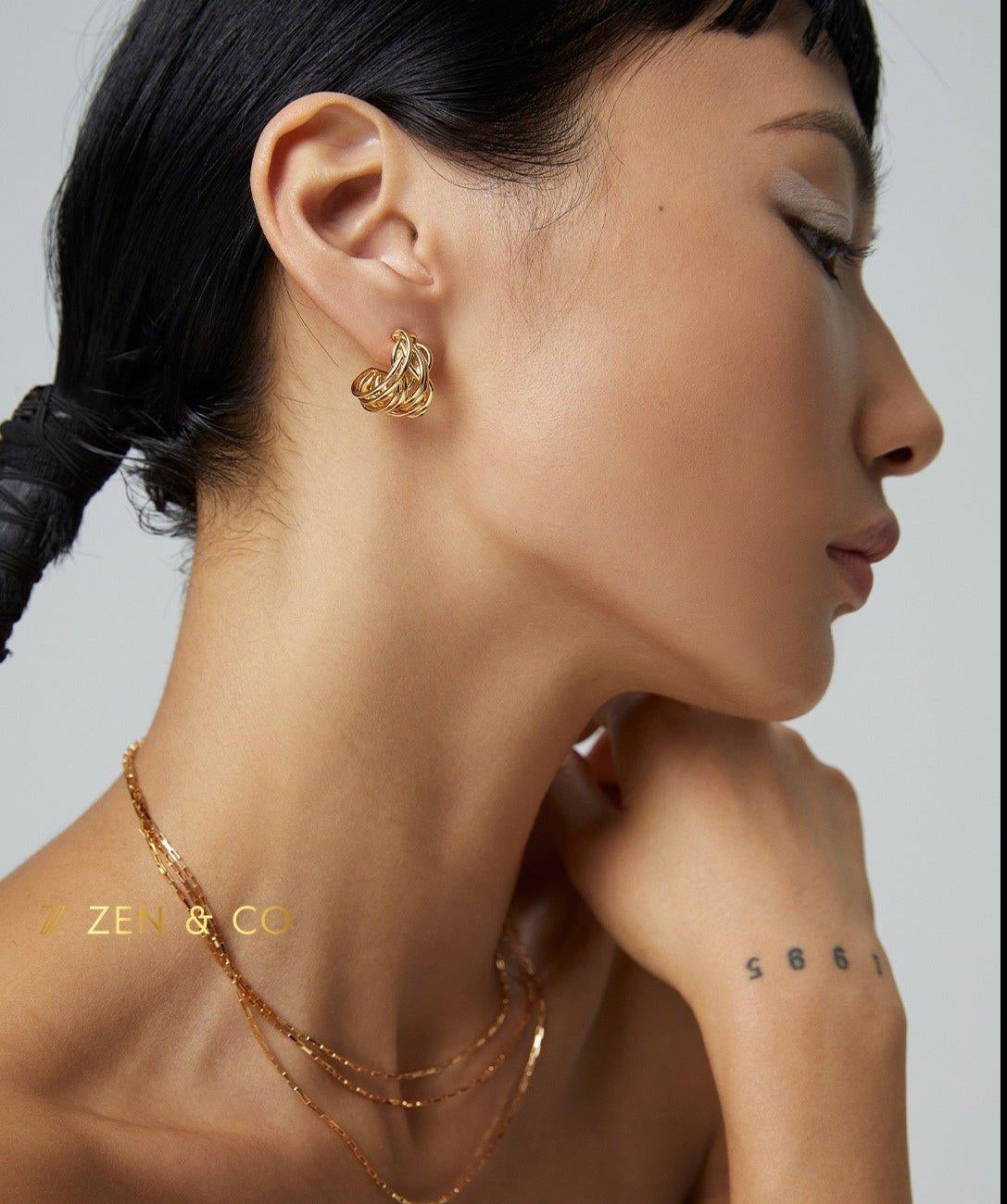 HUNTER Twist layer hoop earrings - ZEN&CO Studio