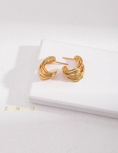 HUNTER Twist layer hoop earrings - ZEN&CO Studio