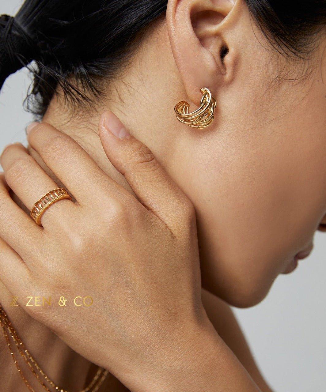 HUNTER Twist layer hoop earrings - ZEN&CO Studio