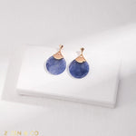 ILOILO Lapis lazuli, pearl and blue jade jewelry set necklace and drop earrings - ZEN&CO Studio