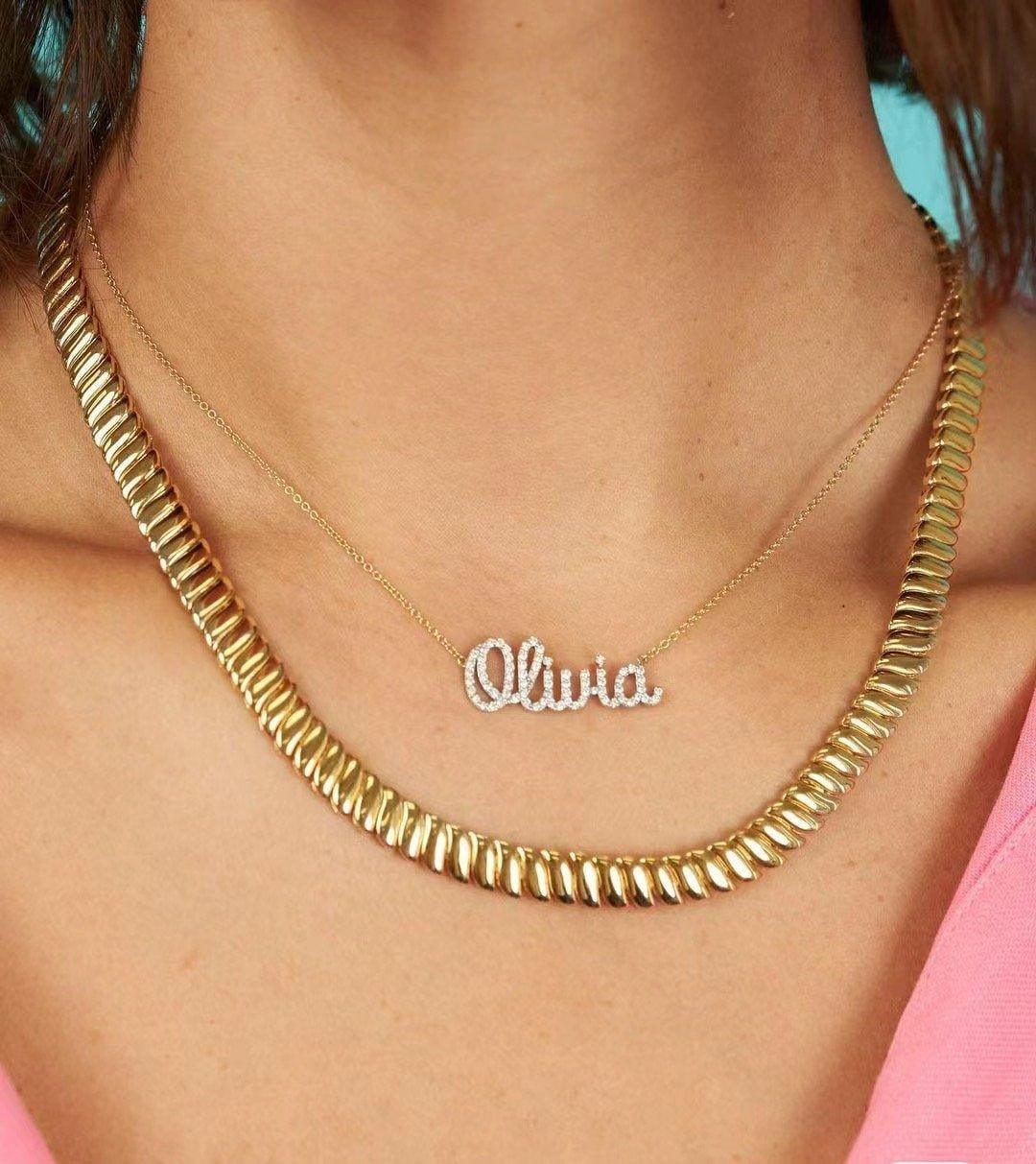 JESSICA Personalized Nameplate Necklace - ZEN&CO Studio