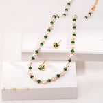 JEYDA Pearl and dainty green stone choker - ZEN&CO Studio