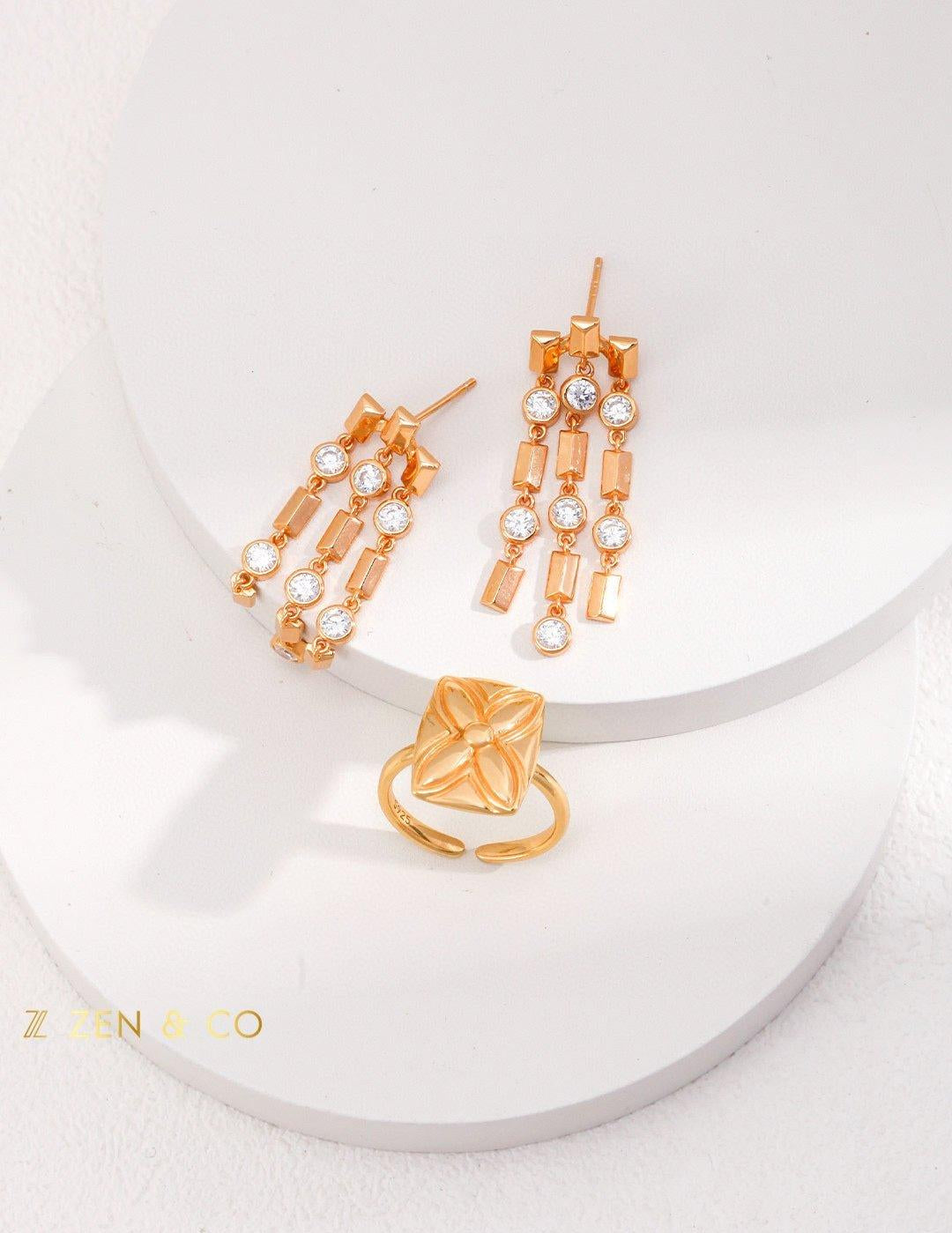 JOY Gold statement dangle earring - ZEN&CO Studio