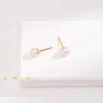 JULIETTE Barbie inspired cute knot pearl stud earrings - ZEN&CO Studio