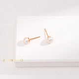 JULIETTE Barbie inspired cute knot pearl stud earrings - ZEN&CO Studio