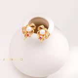 JULIETTE Barbie inspired cute knot pearl stud earrings - ZEN&CO Studio