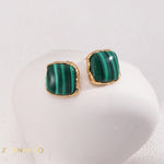 KARMA Malachite Stud Earrings - ZEN&CO Studio