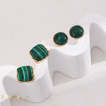 KARMA Malachite Stud Earrings - ZEN&CO Studio