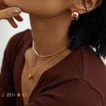 KIERA Pearl choker with gold or silver chain - ZEN&CO Studio