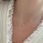 KOURTNEY Personalized Loose letter Side Necklace - ZEN&CO Studio