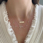 KOURTNEY Personalized Loose letter Side Necklace - ZEN&CO Studio