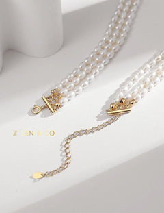 LILIAN Statement 3-layer Pearl necklace - ZEN&CO Studio