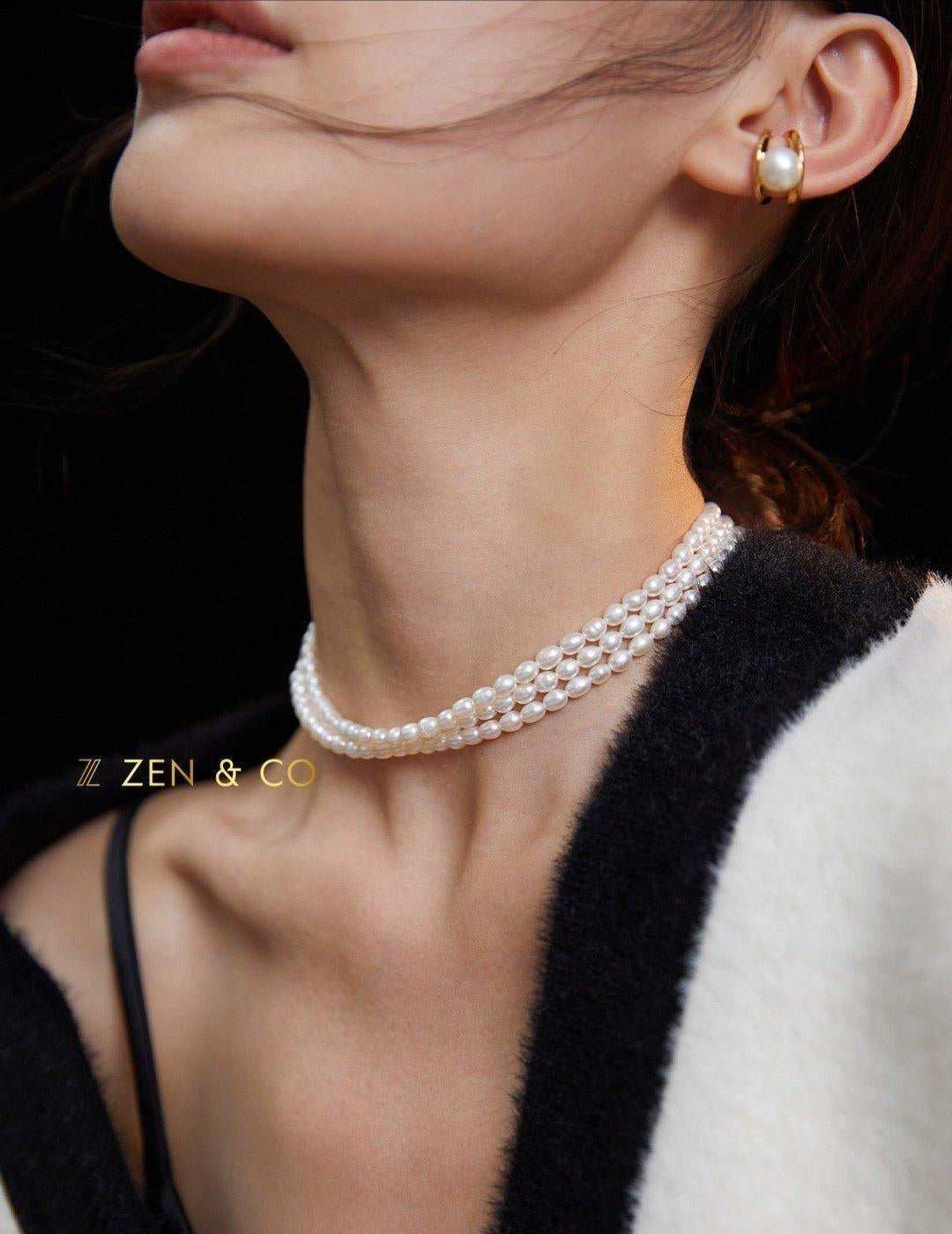 LILIAN Statement 3-layer Pearl necklace - ZEN&CO Studio