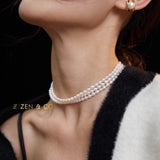 LILIAN Statement 3-layer Pearl necklace - ZEN&CO Studio