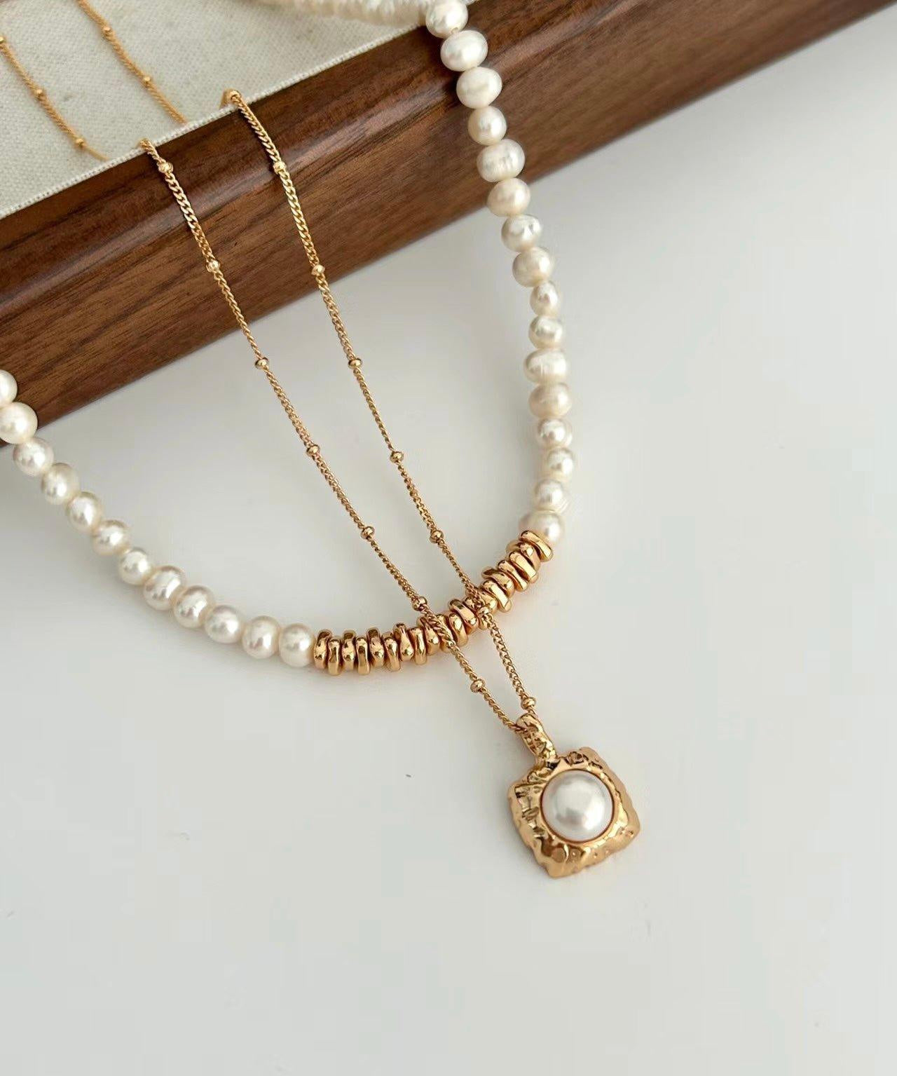 LILY Gold chain Pearl pendant necklace - ZEN&CO Studio