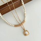 LILY Gold chain Pearl pendant necklace - ZEN&CO Studio