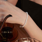 LORRAINE Tiny beaded Pearl choker necklace and pearl bracelet - ZEN&CO Studio